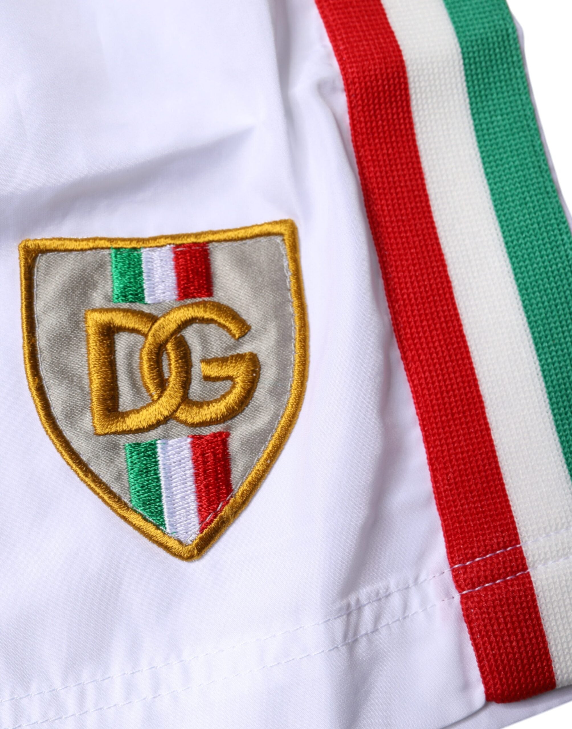 Dolce & Gabbana Weiße Streifen Beachwear Shorts 2 Stück Bademode