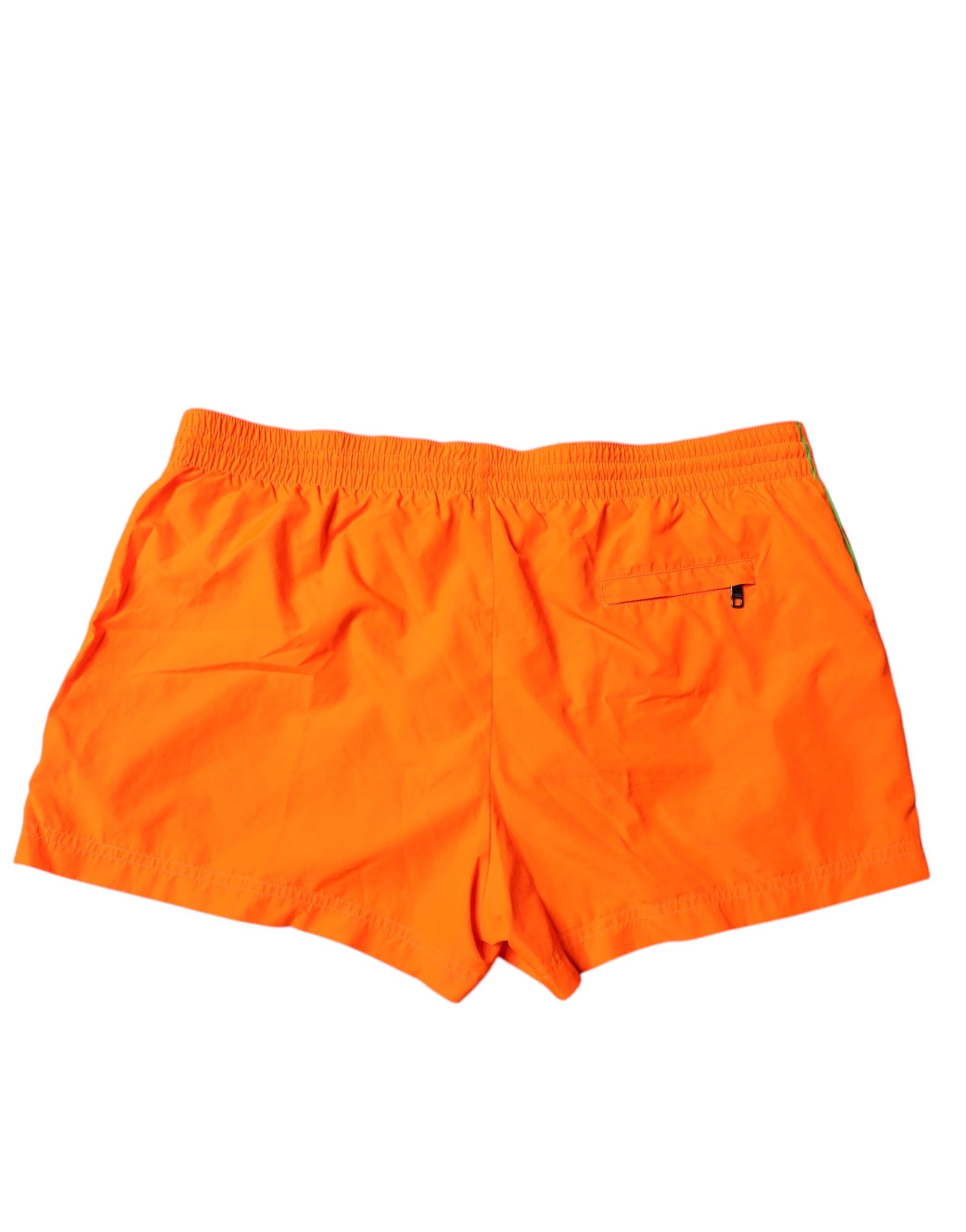 Dolce & Gabbana Orange Polyester Strandbekleidung Shorts 2Pc Bademode