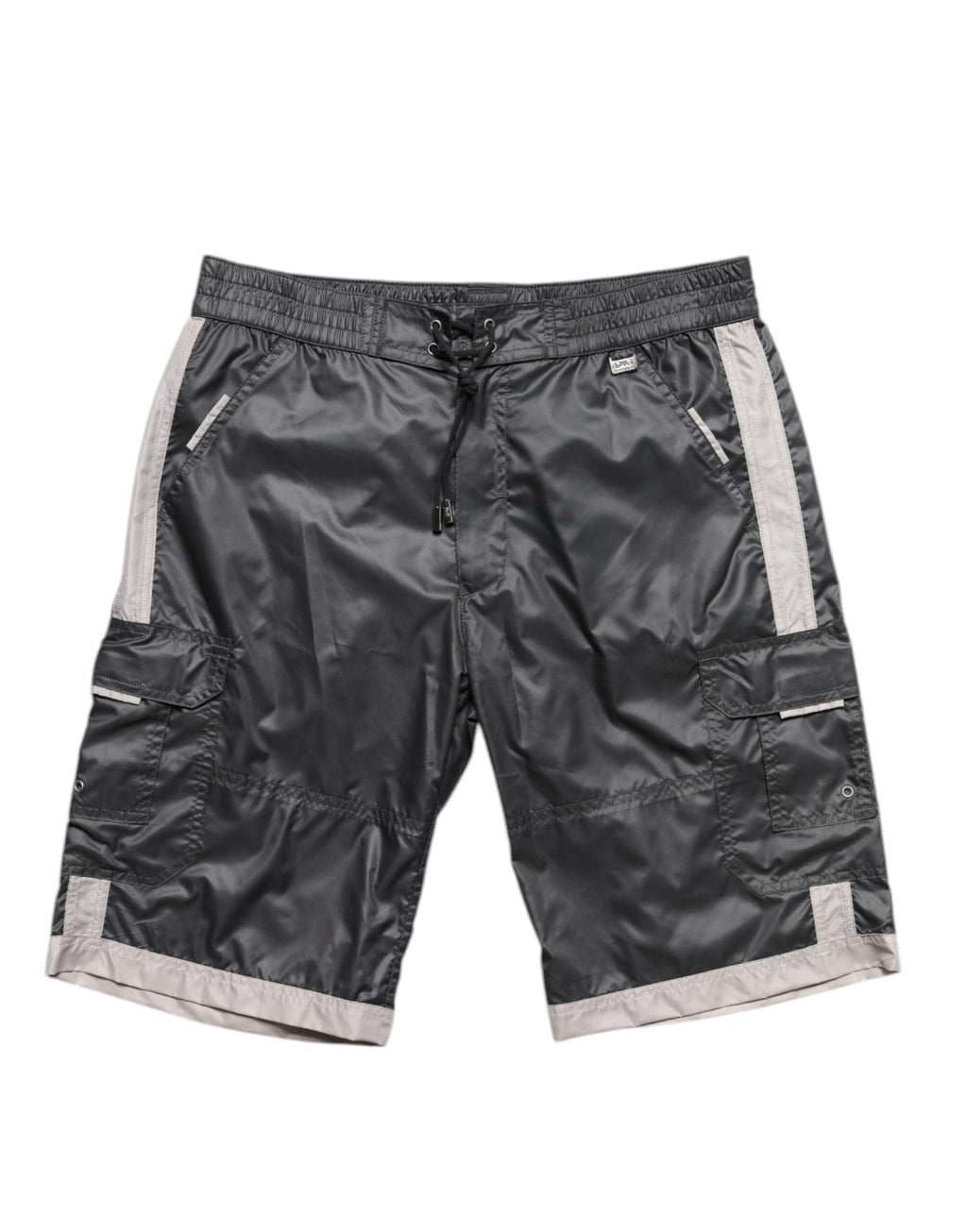 Dolce & Gabbana Graue Polyester Strandbekleidung Badeshorts Bademode