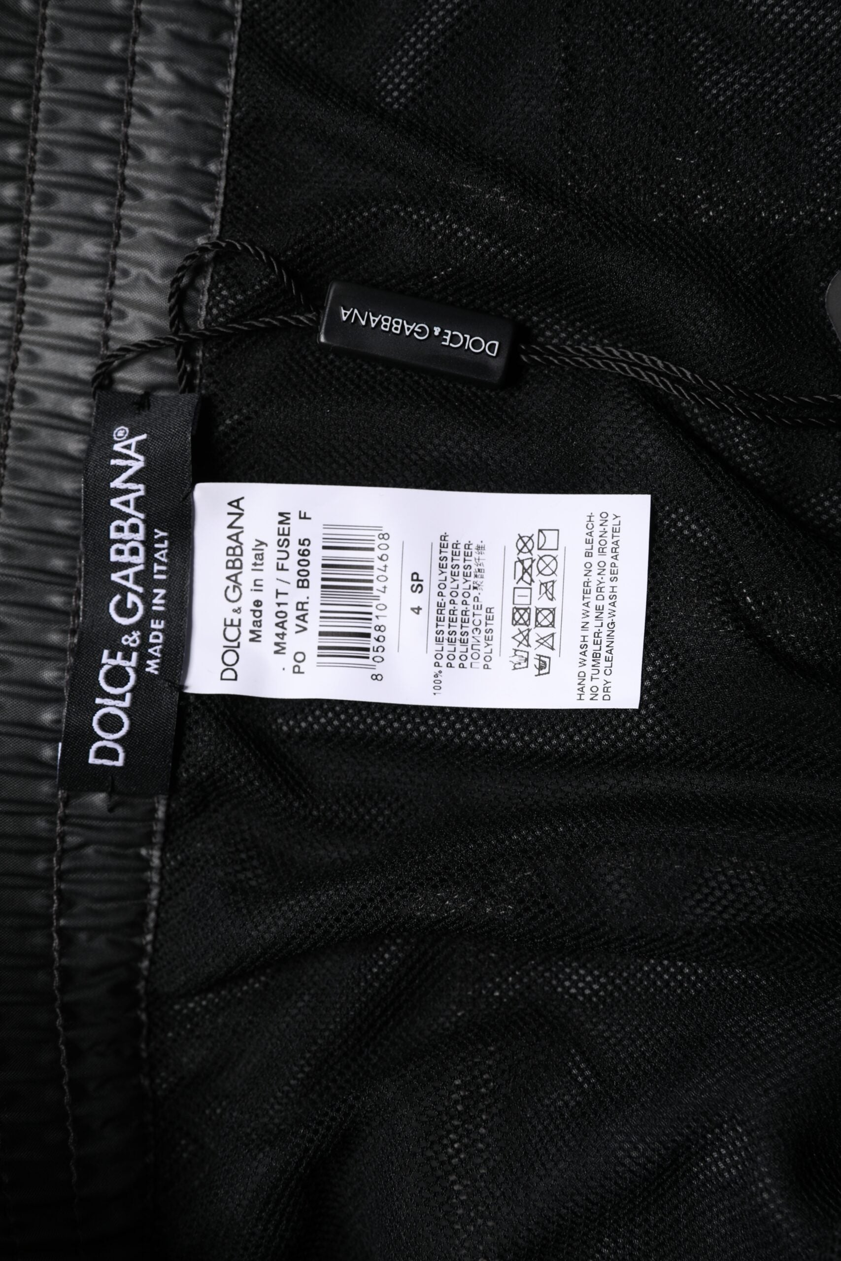 Dolce & Gabbana Graue Polyester Strandbekleidung Badeshorts Bademode