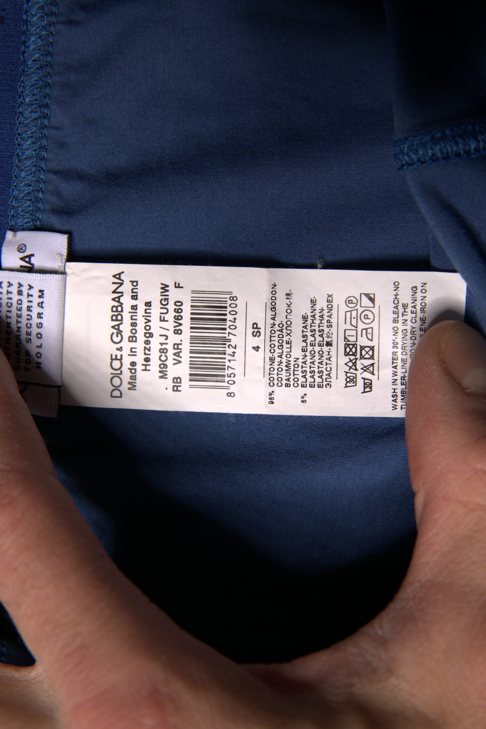 Dolce & Gabbana Blaue Cotton Stretch Regular Boxer Unterwäsche