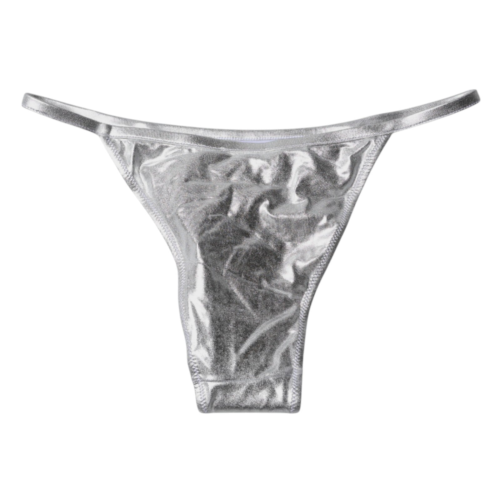 Dolce & Gabbana Silberne Polyester Strandbekleidung Bikiniunterteil Badebekleidung