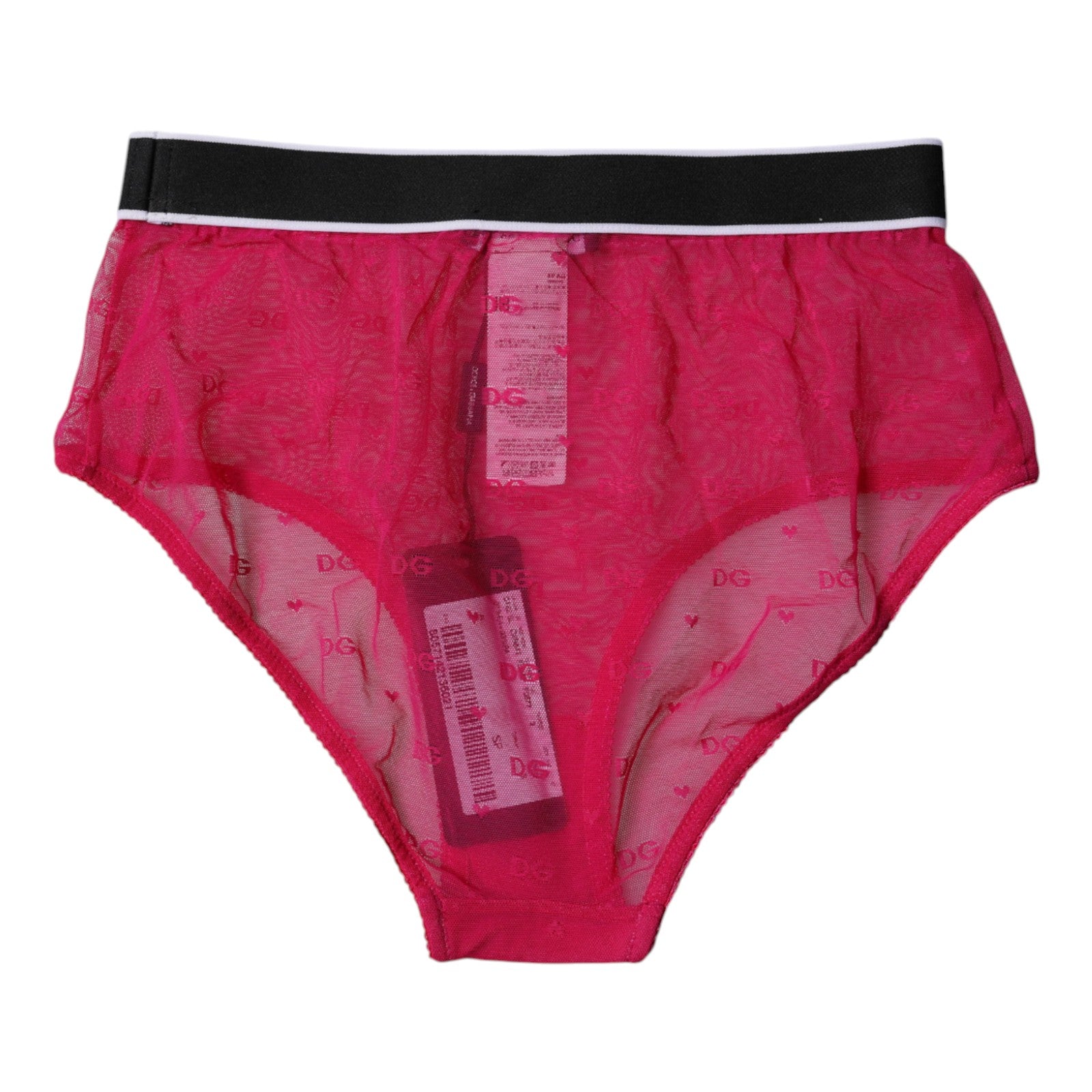 Dolce & Gabbana Fuchsia Tüll Nylon mittlere Taille Panty Unterwäsche