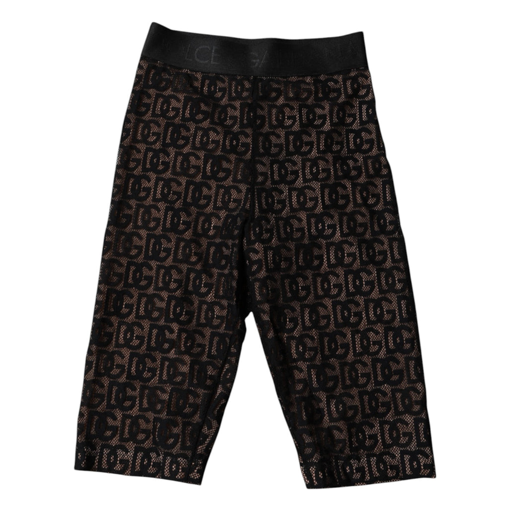 Dolce & Gabbana Schwarze Logo-Monogramm-Kurzstrumpfhose Unterwäsche