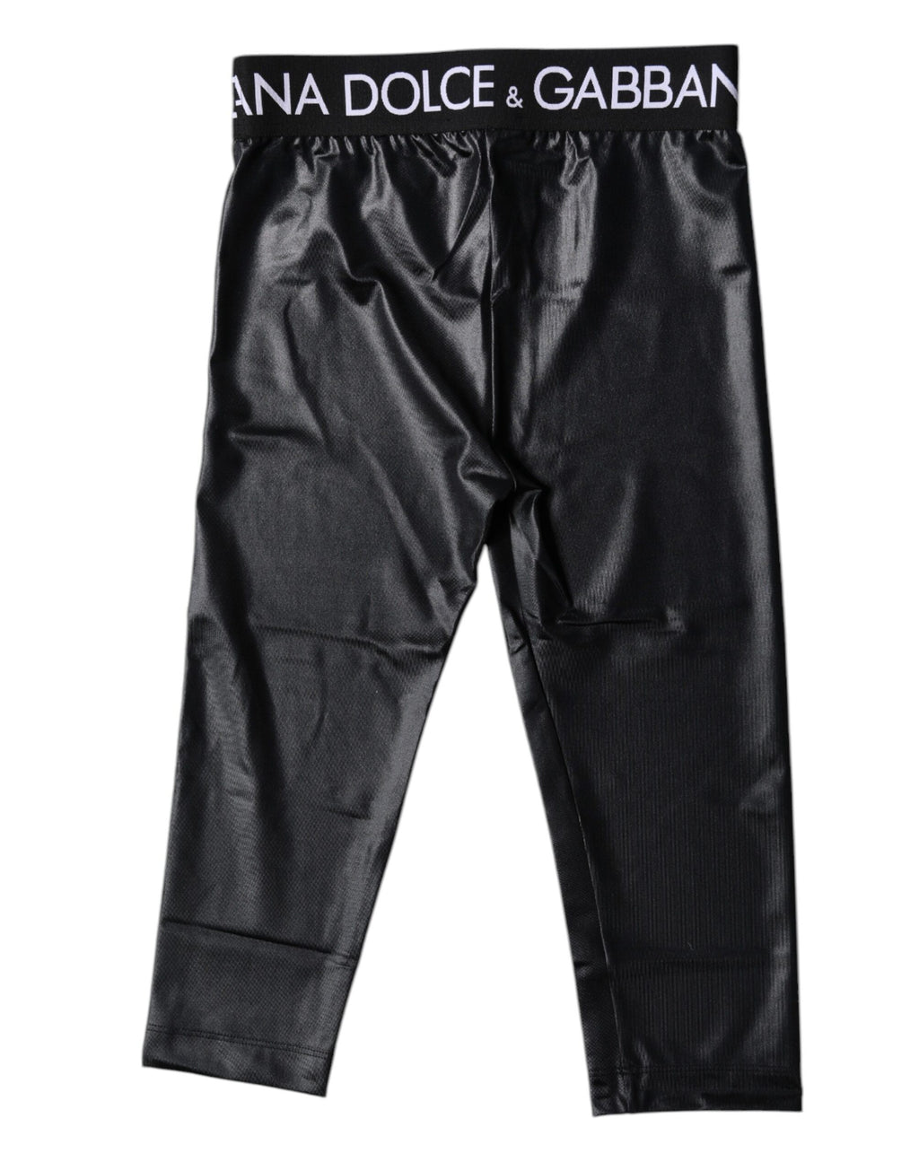 Dolce & Gabbana Schwarze Logo-Nylon-Kurzstrumpfhose Hose Unterwäsche