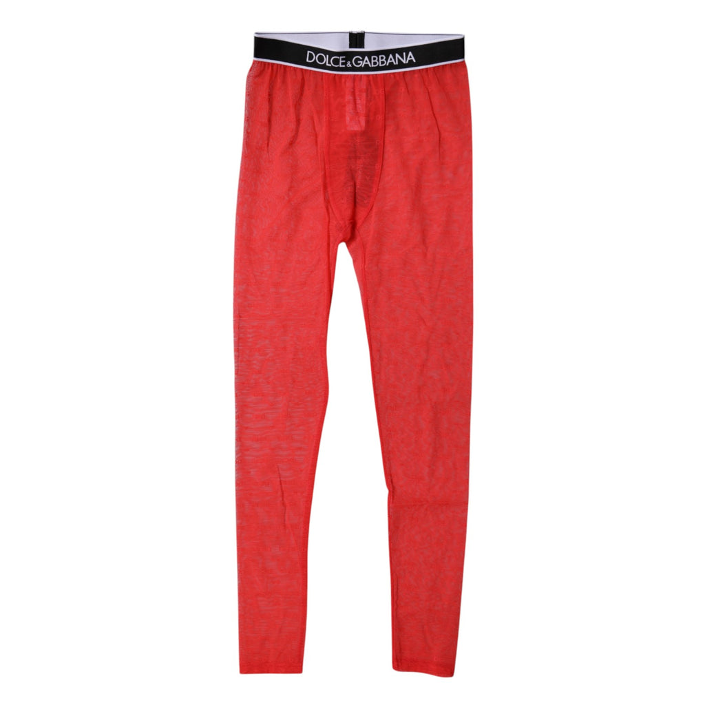 Dolce & Gabbana Rote Logo Spitze Dessous Enge Hose Unterwäsche