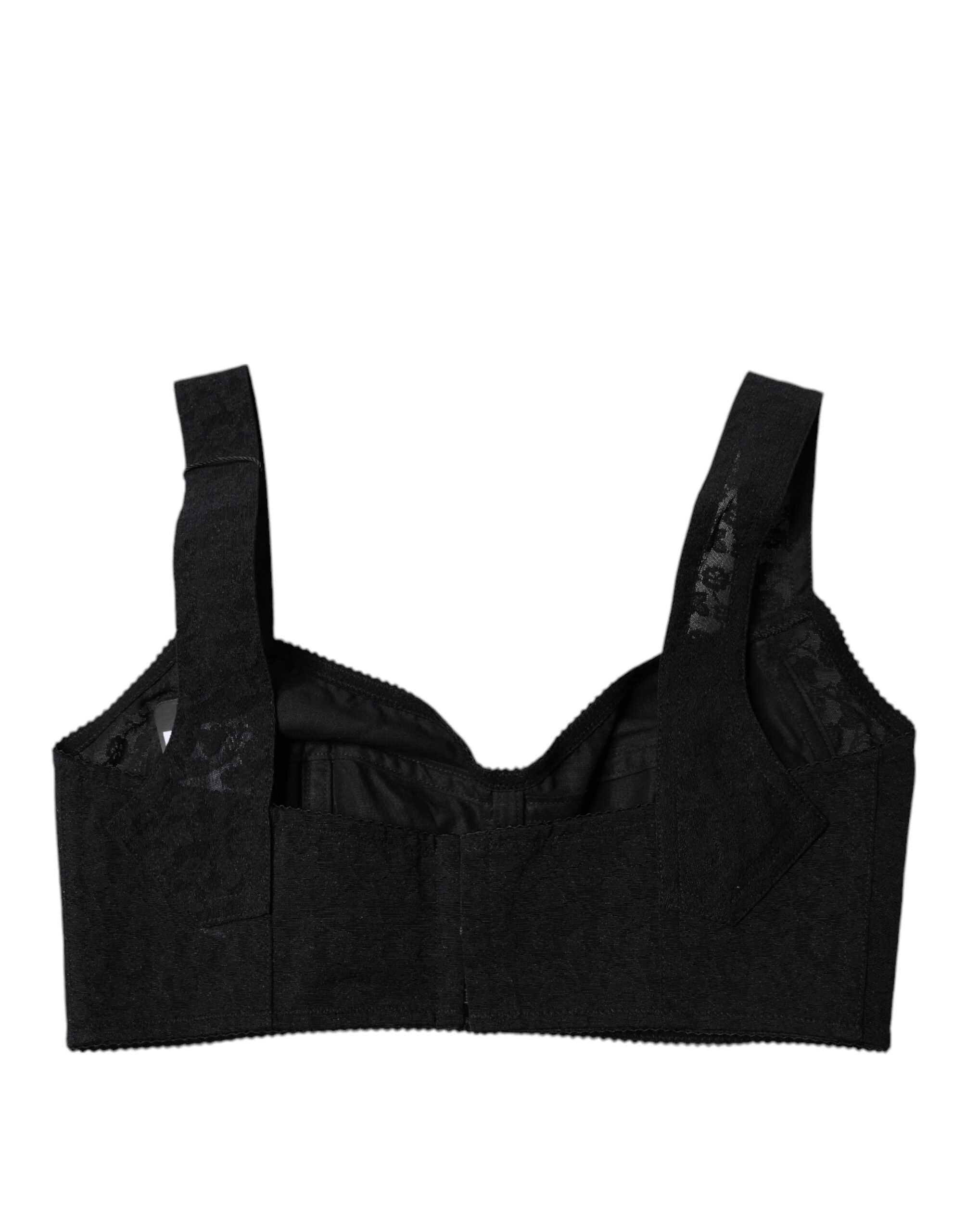 Dolce & Gabbana Schwarzer Nylon Balconcino Büstenhalter Unterwäsche
