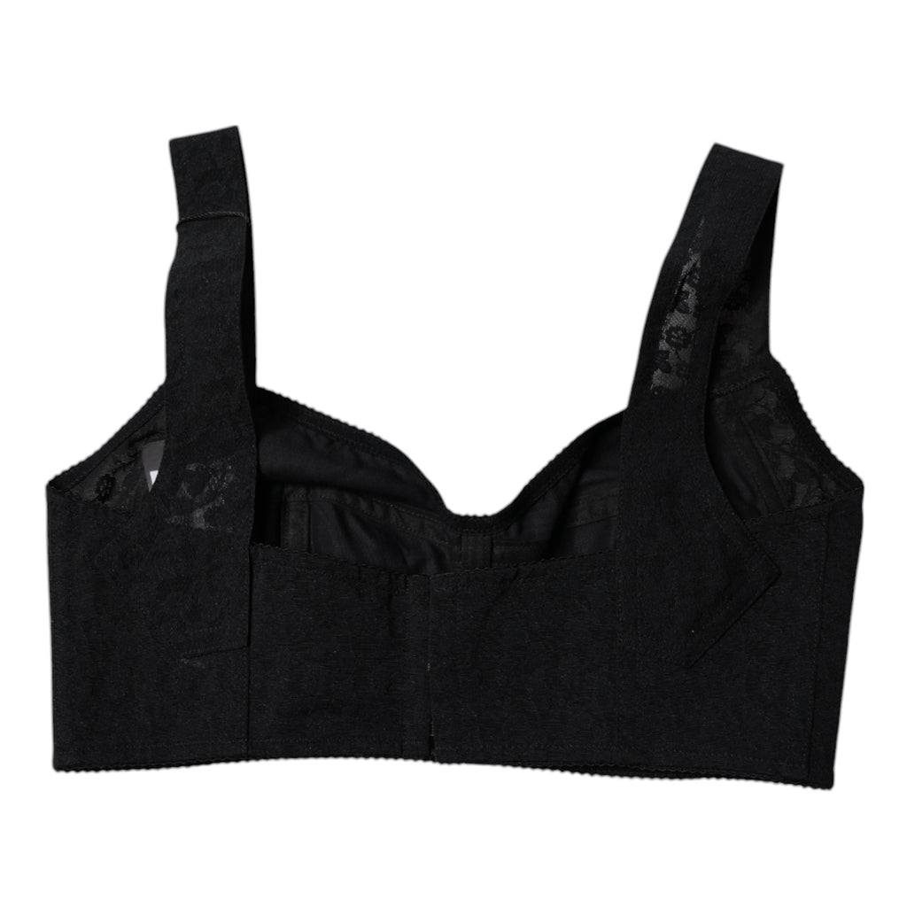 Dolce & Gabbana Schwarzer Nylon Balconcino Büstenhalter Unterwäsche
