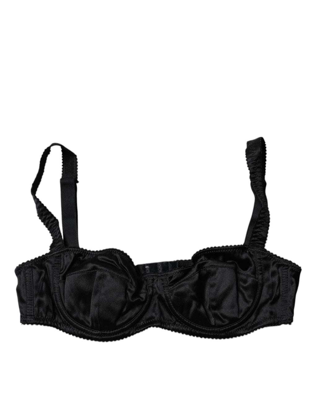 Dolce & Gabbana Schwarzer Seidenstretch-Balconette-BH Unterwäsche
