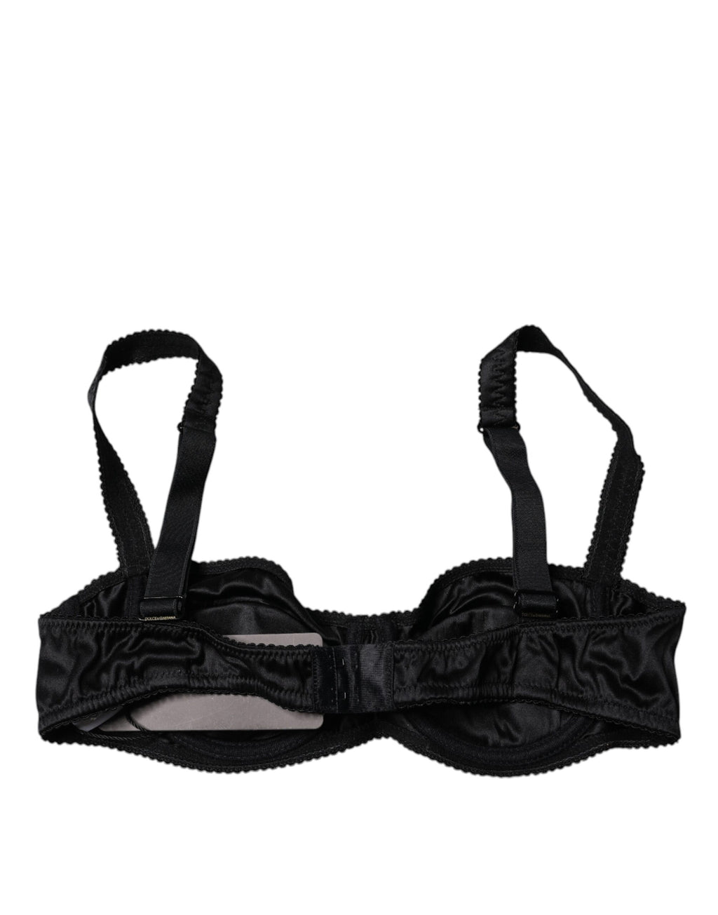 Dolce & Gabbana Schwarzer Seidenstretch-Balconette-BH Unterwäsche