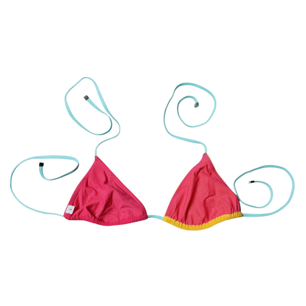 Dolce & Gabbana Multicolor Halter Beachwear Bikinioberteil Bademode
