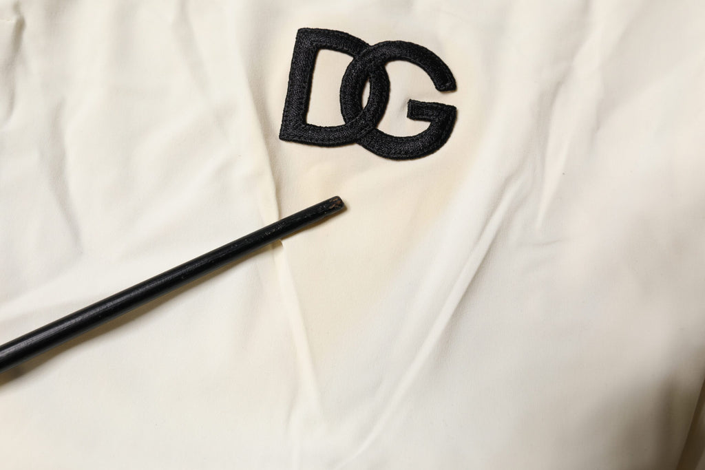 Dolce & Gabbana Weiß Schwarz Logo Einteiler Bademode Badebekleidung