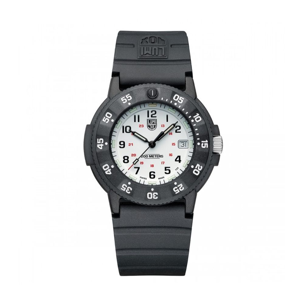 Luminox Schwarze Sportuhr aus Gummi