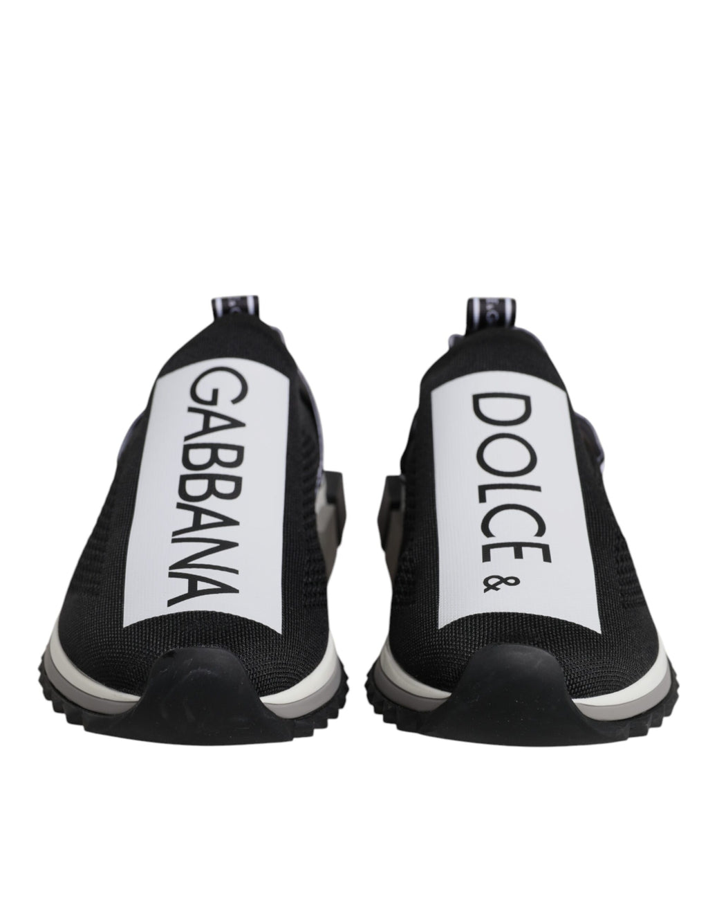 Dolce & Gabbana Schwarz Weiß Slip On Sorrento Sneakers Schuhe