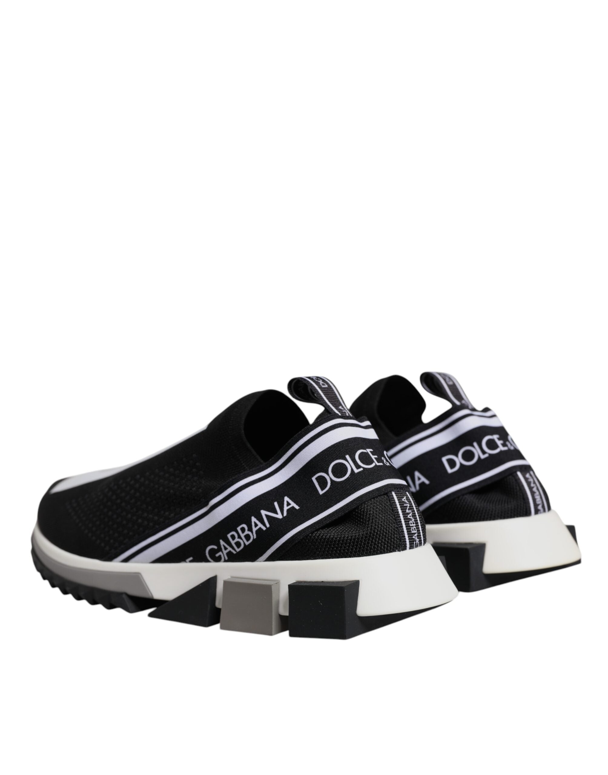 Dolce & Gabbana Schwarz Weiß Slip On Sorrento Sneakers Schuhe