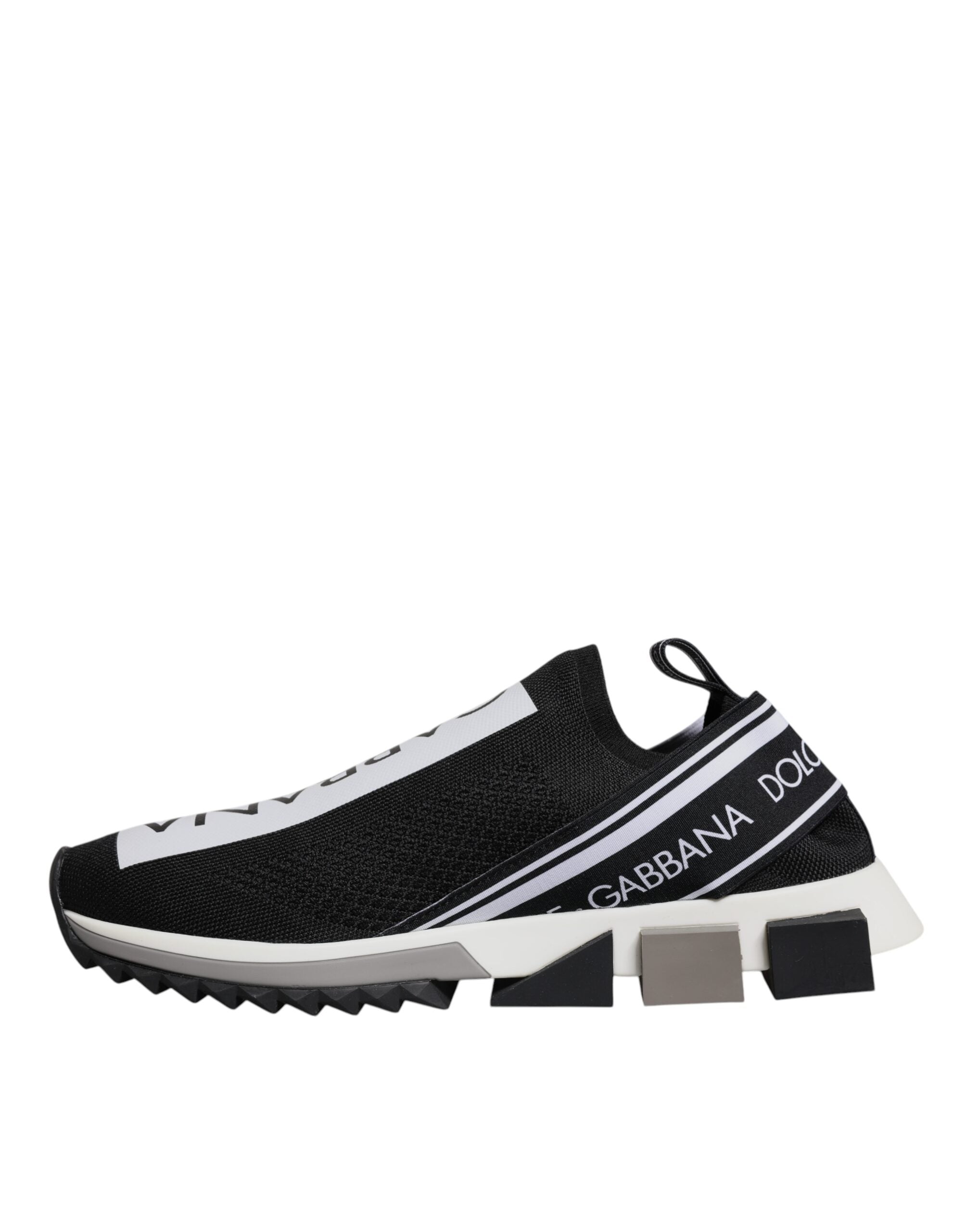 Dolce & Gabbana Schwarz Weiß Slip On Sorrento Sneakers Schuhe