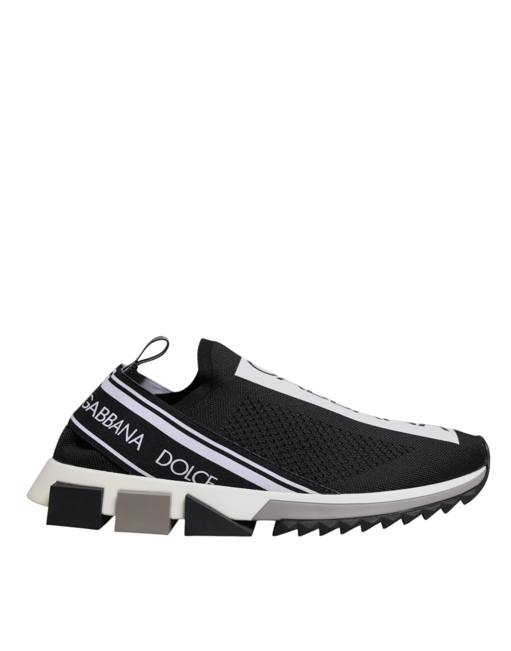 Dolce & Gabbana Schwarz Weiß Slip On Sorrento Sneakers Schuhe