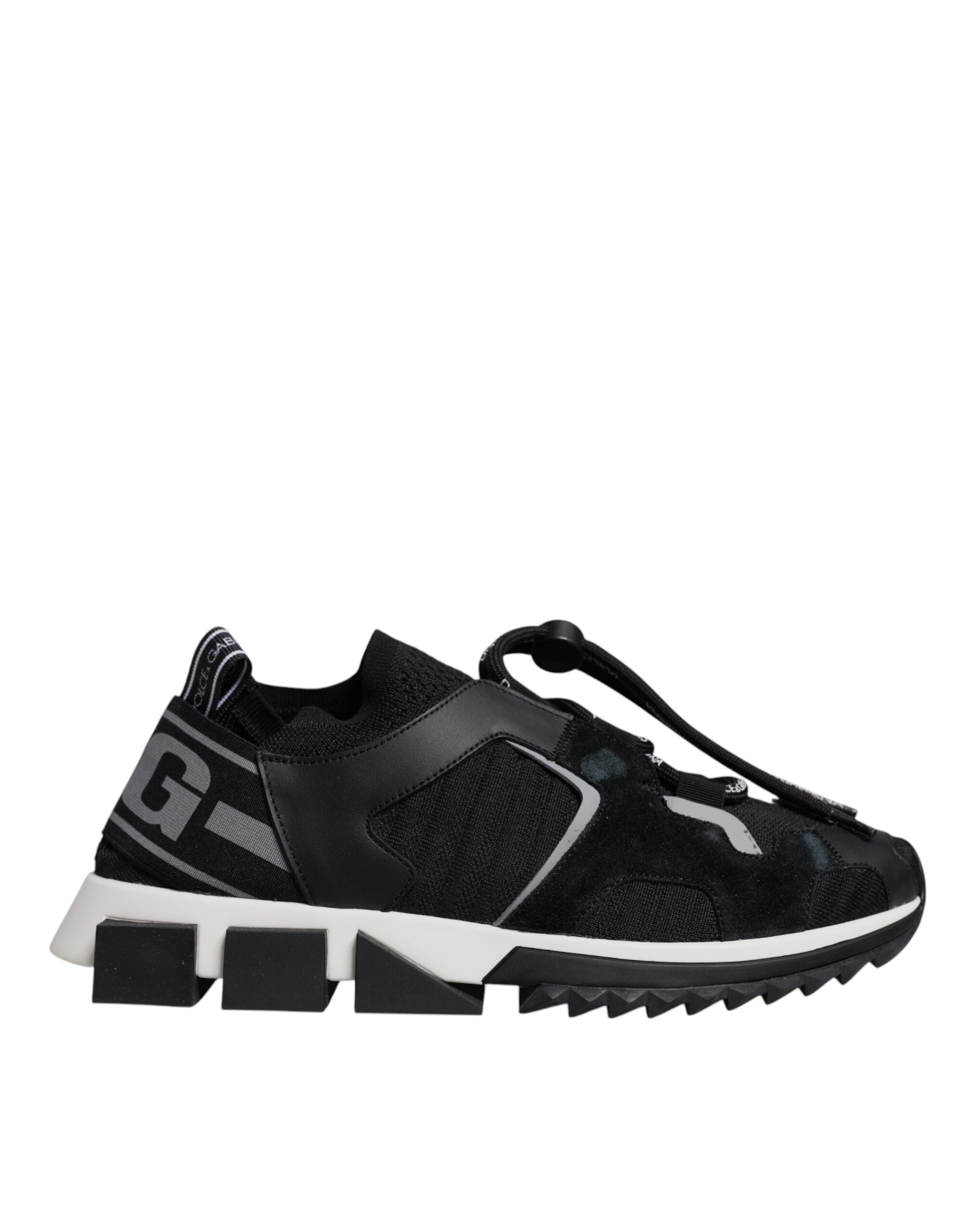 Dolce & Gabbana Black Mesh Sorrento Trekking Sneakers Shoes