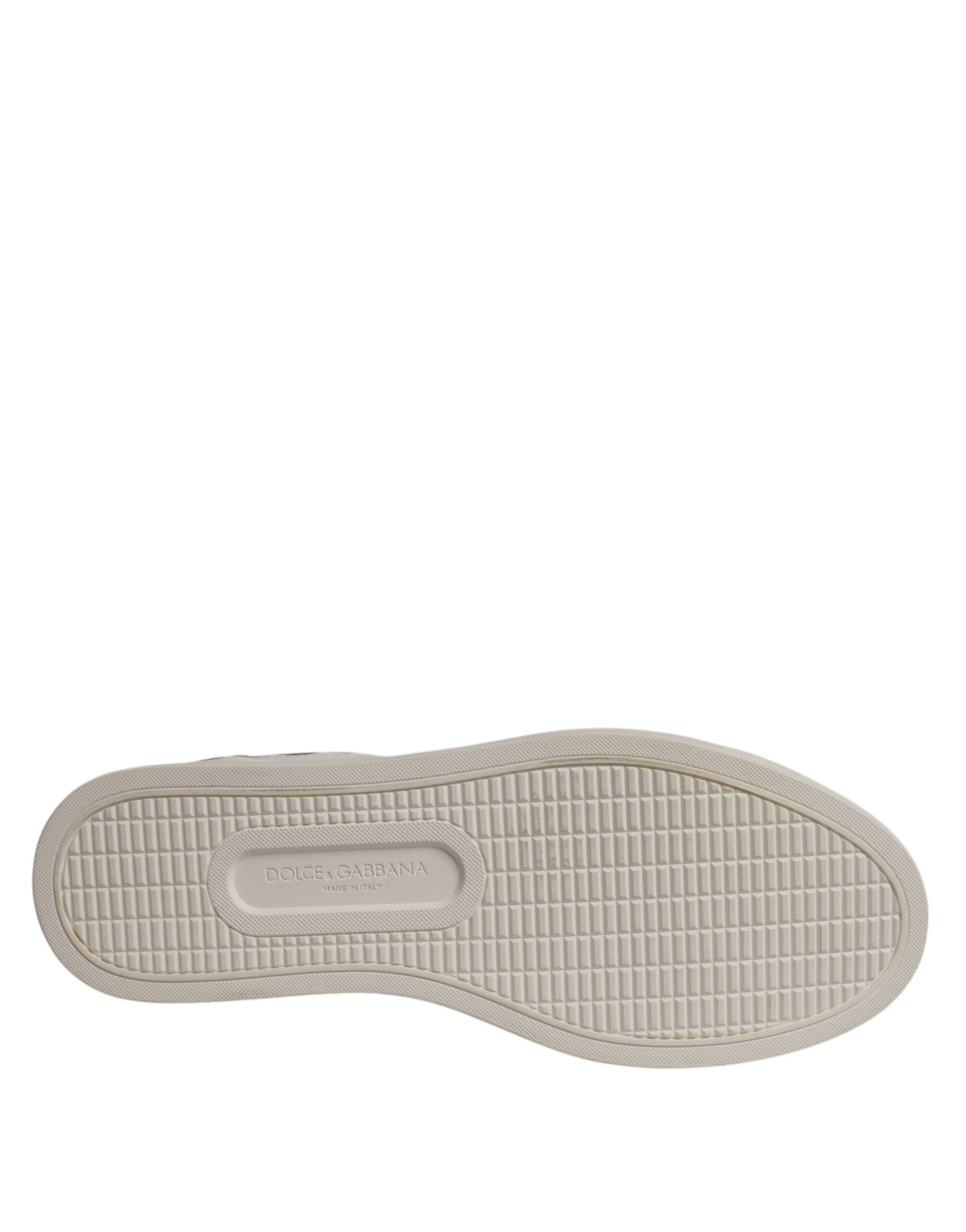 Dolce & Gabbana Weiß Wildleder Leder Low Top Turnschuhe Schuhe