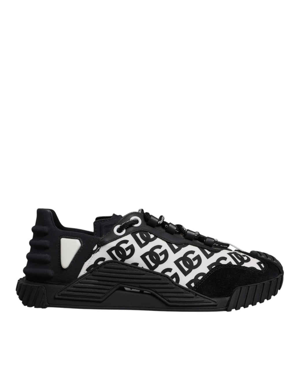 Dolce & Gabbana Schwarz Logo Lace Up Low Top NS1 Turnschuhe Schuhe