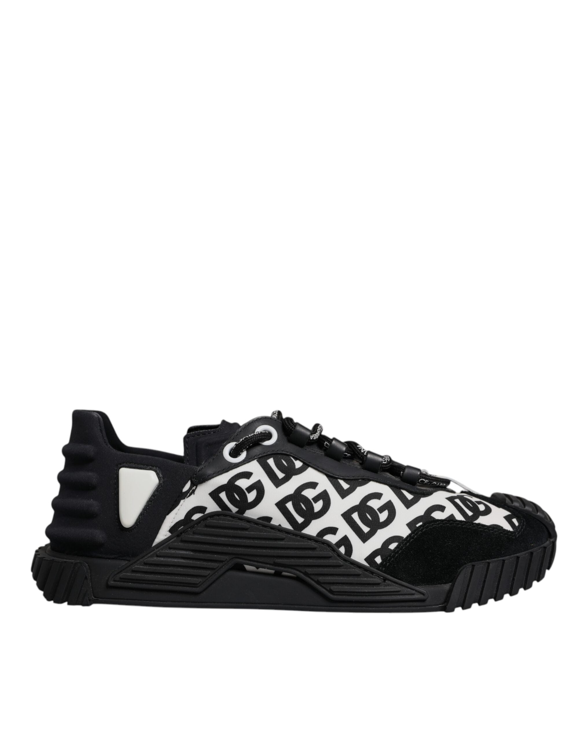 Dolce & Gabbana Schwarz Logo Lace Up Low Top NS1 Turnschuhe Schuhe