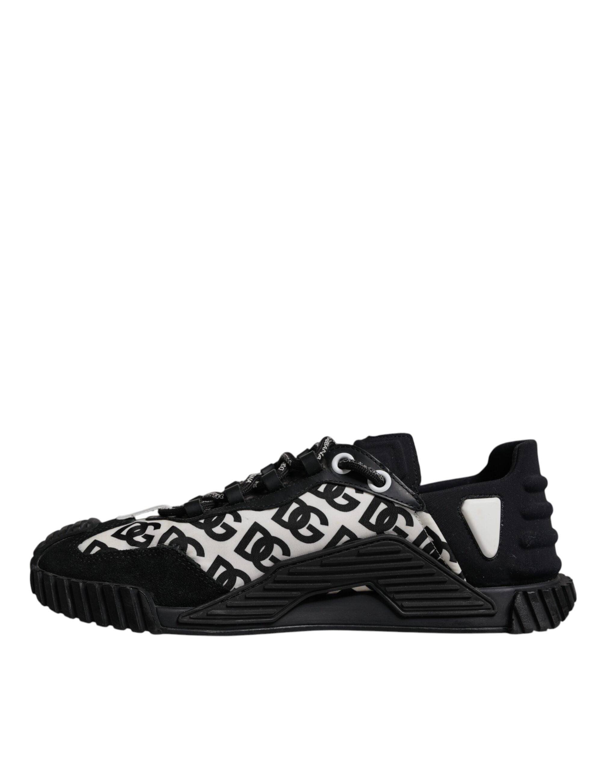 Dolce & Gabbana Schwarz Logo Lace Up Low Top NS1 Turnschuhe Schuhe