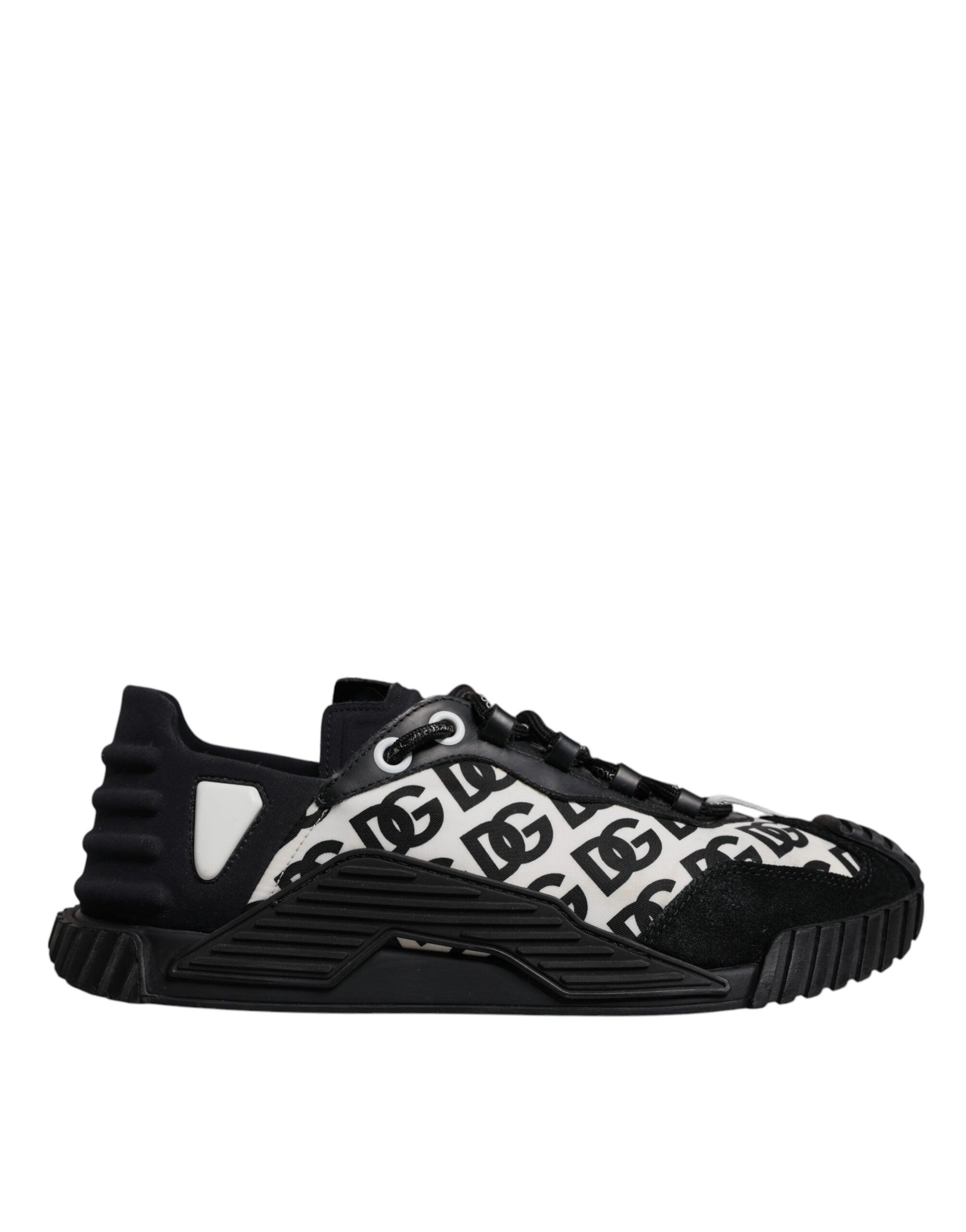 Dolce & Gabbana Schwarz Logo Lace Up Low Top NS1 Turnschuhe Schuhe