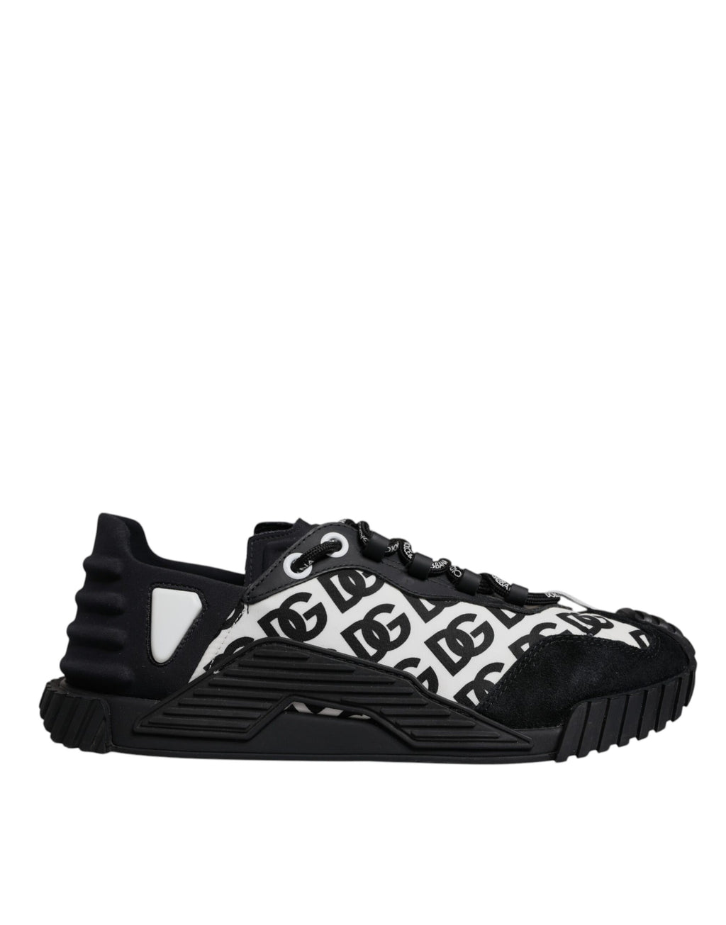 Dolce & Gabbana Schwarz Logo Lace Up Low Top NS1 Turnschuhe Schuhe
