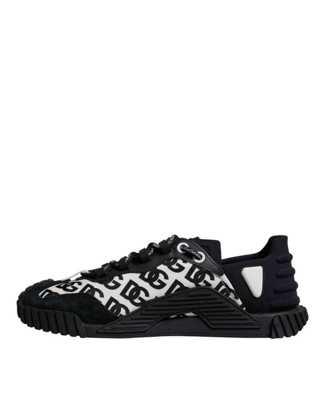 Dolce & Gabbana Schwarz Logo Lace Up Low Top NS1 Turnschuhe Schuhe