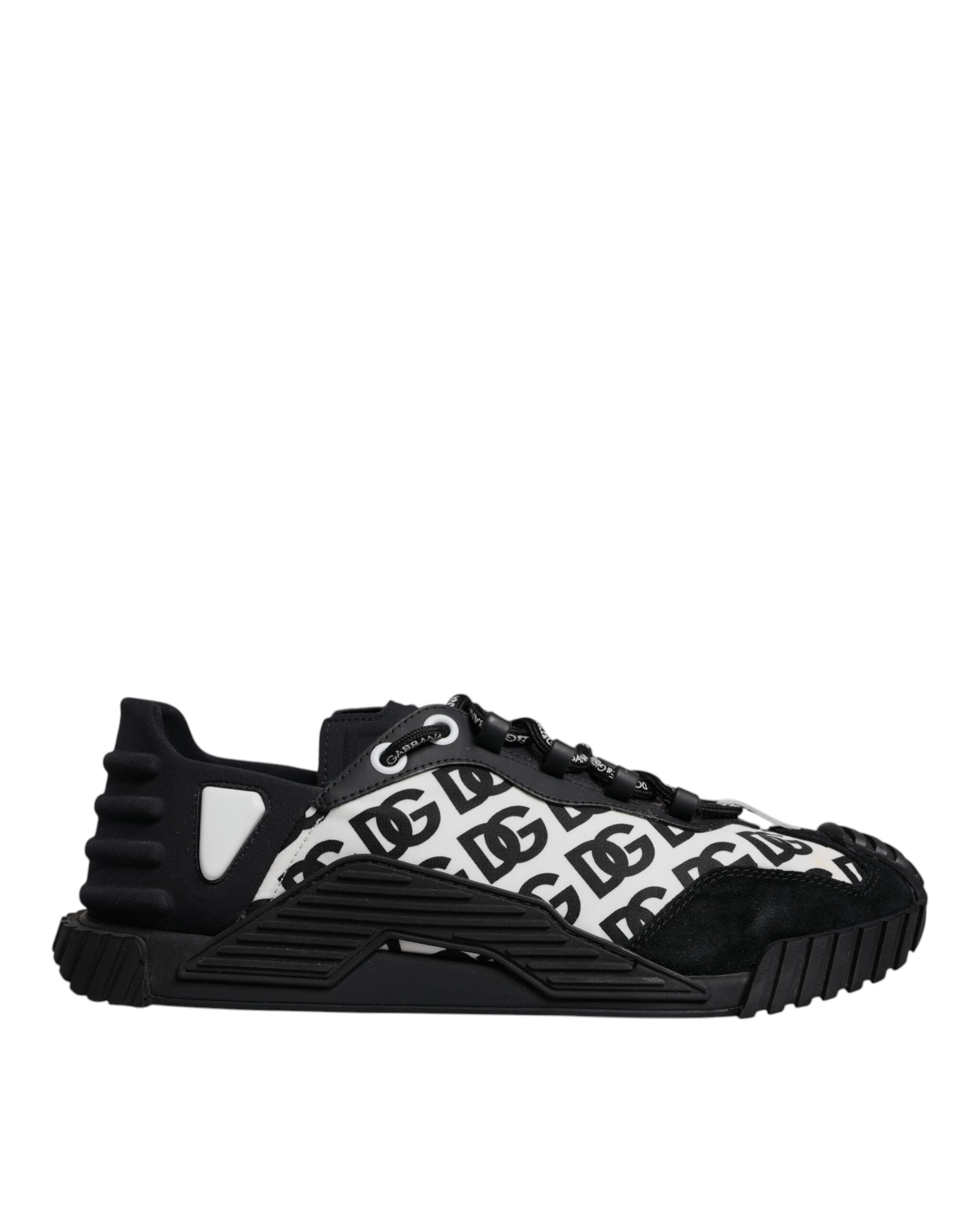 Dolce & Gabbana Schwarz Logo Lace Up Low Top NS1 Turnschuhe Schuhe