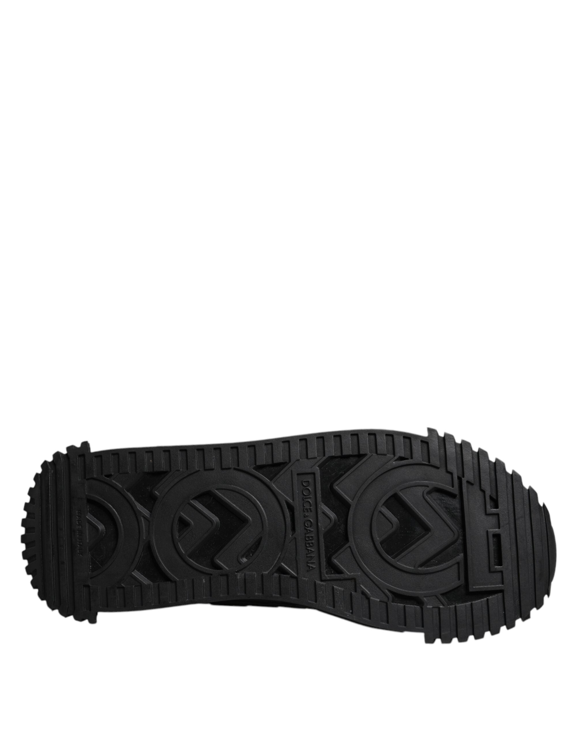 Dolce & Gabbana Schwarz Logo Lace Up Low Top NS1 Turnschuhe Schuhe