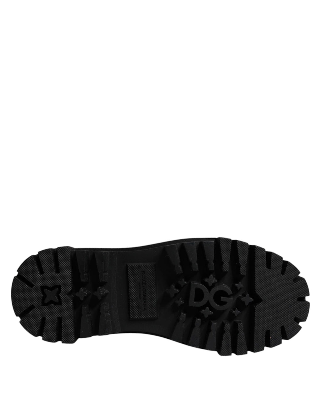 Dolce & Gabbana Schwarz Weiß Gepolsterte Mid Calf Lace Up Stiefel Schuhe