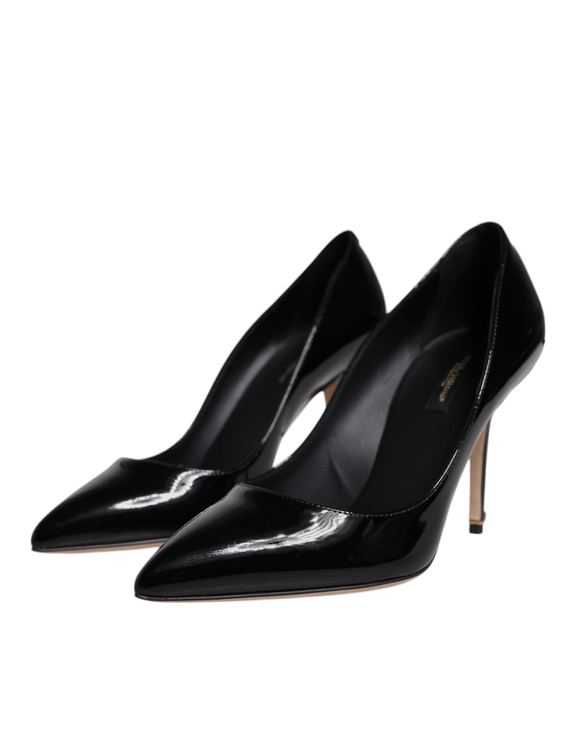 Dolce & Gabbana Schwarze Lackleder High Heels Pumps Schuhe
