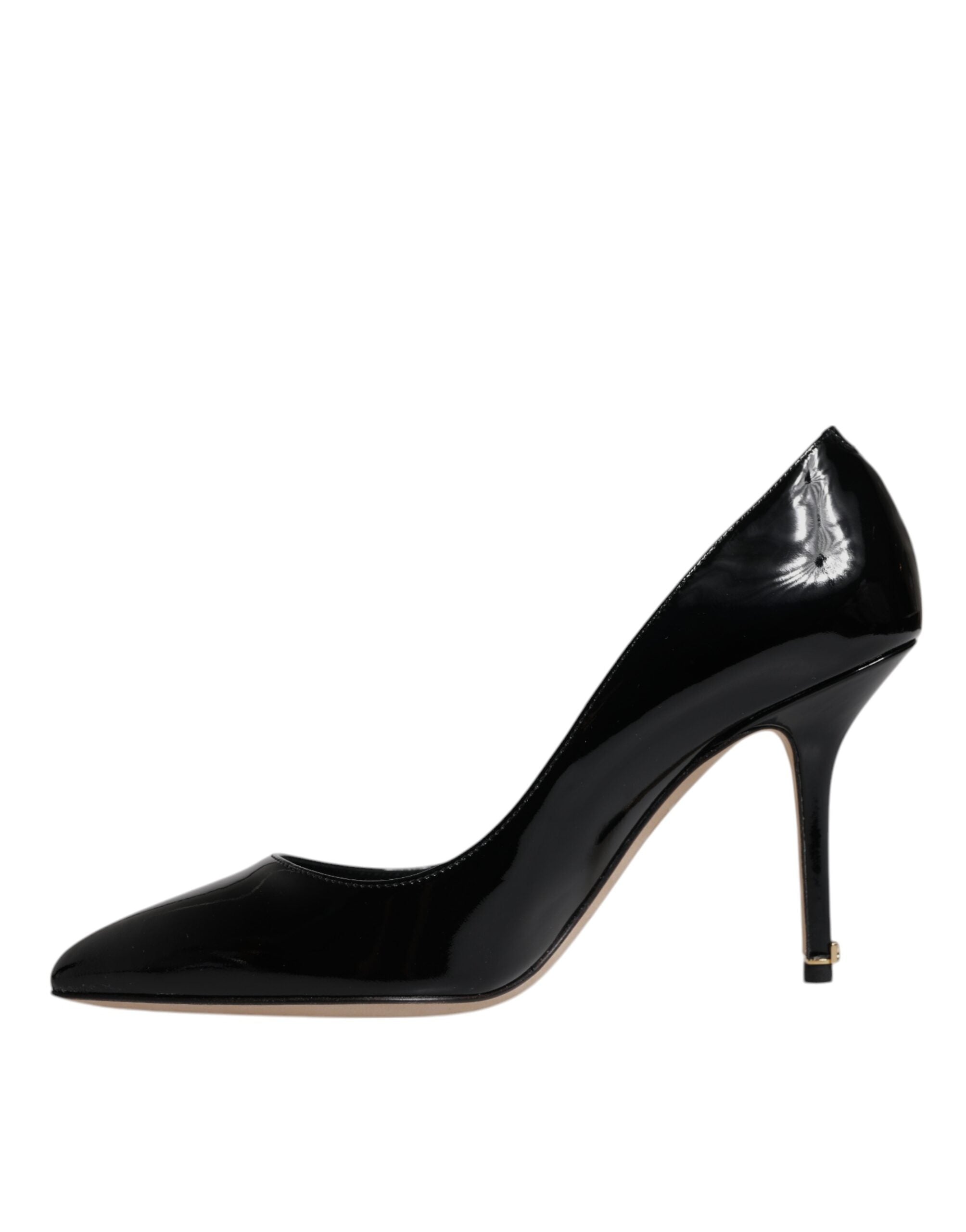 Dolce & Gabbana Schwarze Lackleder High Heels Pumps Schuhe