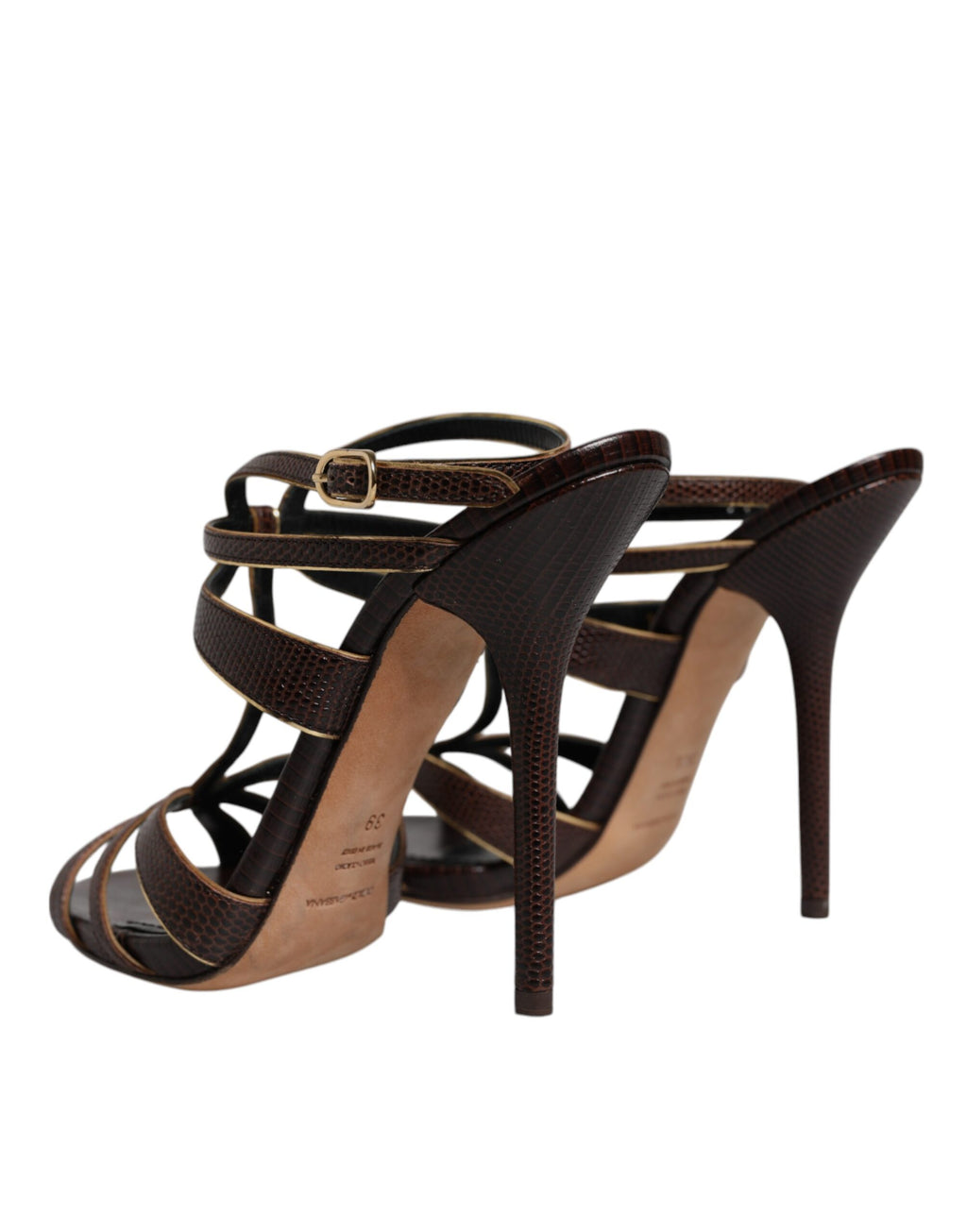 Dolce & Gabbana Bordeaux Knöchelriemen Heels Sandalen Schuhe