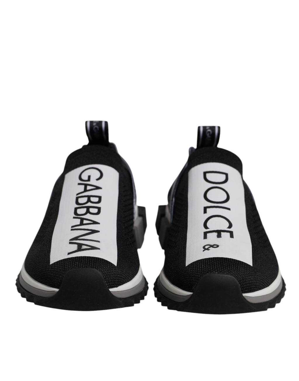 Dolce & Gabbana Schwarz Weiß Slip On Sorrento Sneakers Schuhe