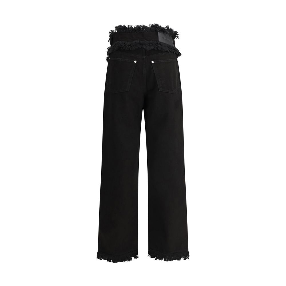 Ferragamo Ausgefranste Kanten Jeans