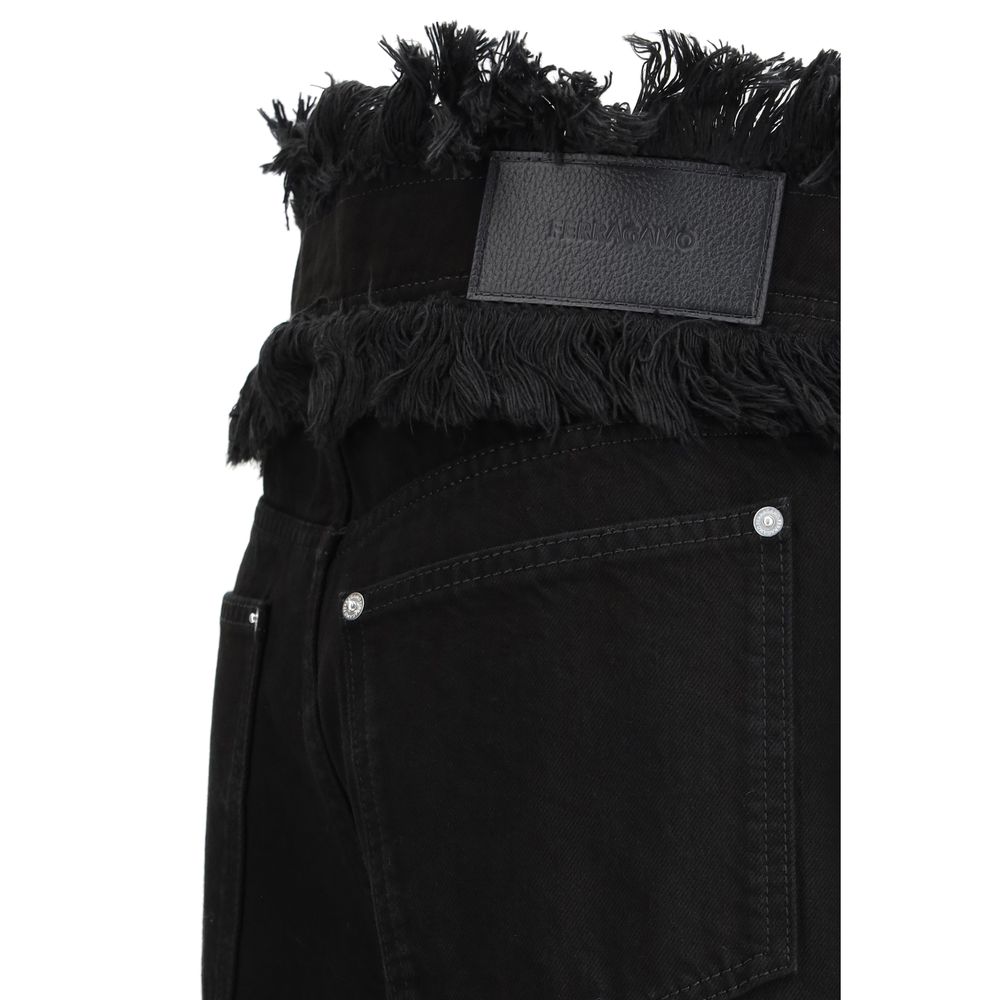 Ferragamo Ausgefranste Kanten Jeans