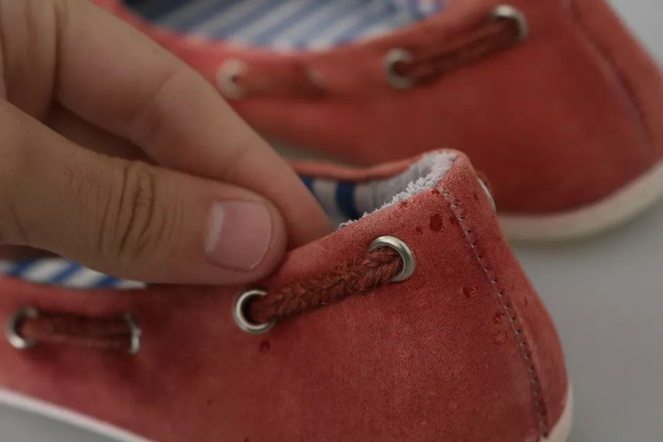 Pantofola D'Oro Scharlachrot Blau Gestreift Flache Slip-On Schuhe