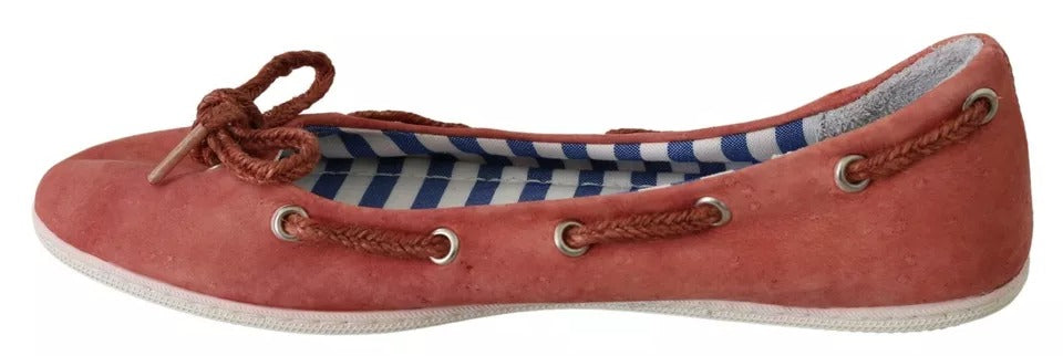 Pantofola D'Oro Scharlachrot Blau Gestreift Flache Slip-On Schuhe