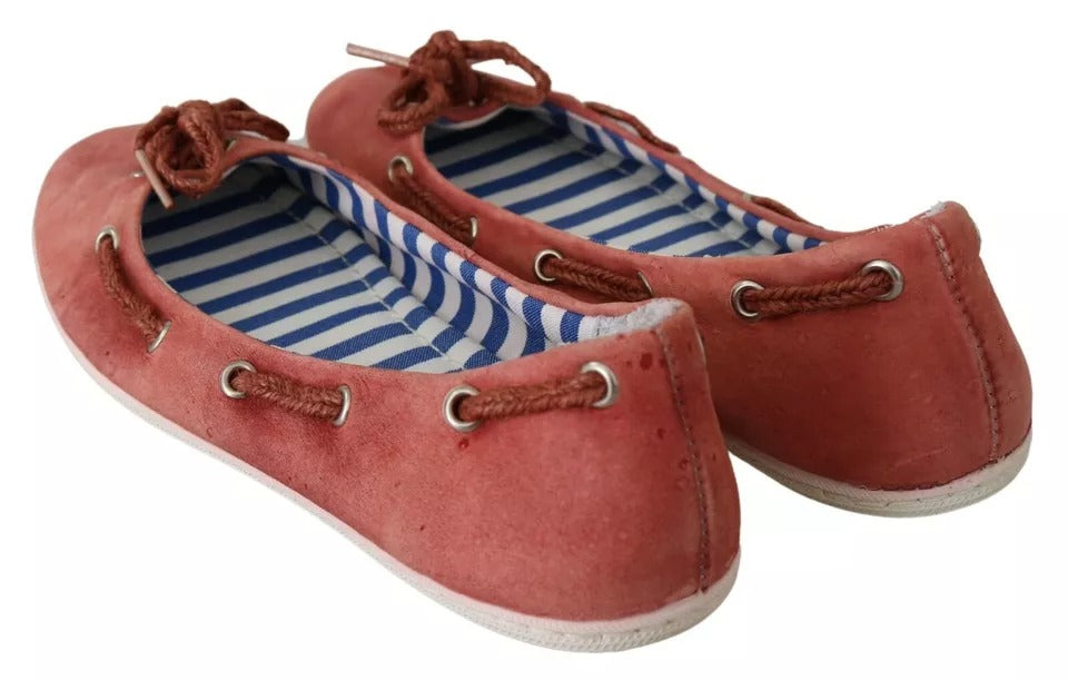 Pantofola D'Oro Scharlachrot Blau Gestreift Flache Slip-On Schuhe