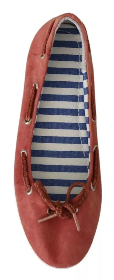Pantofola D'Oro Scharlachrot Blau Gestreift Flache Slip-On Schuhe