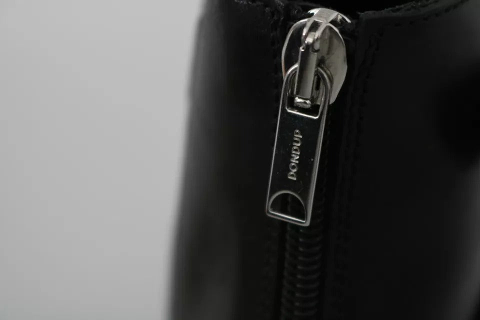 Dondup Schwarz Mode geschnallt Reißverschluss Stiefeletten Schuhe