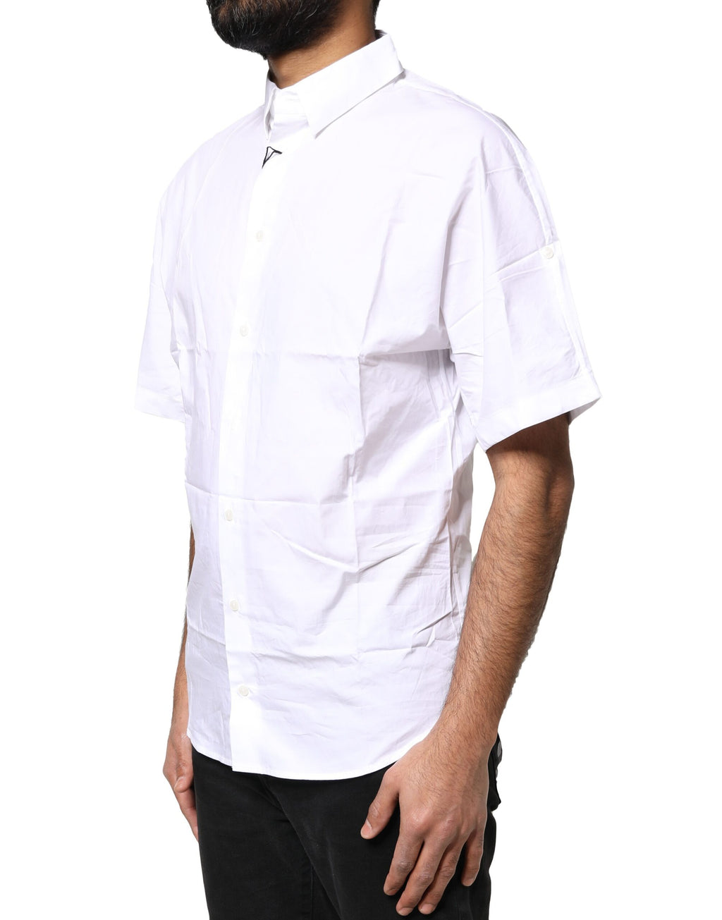 Dolce & Gabbana Weißes Baumwoll-Poloshirt mit Knopfleiste für Männer