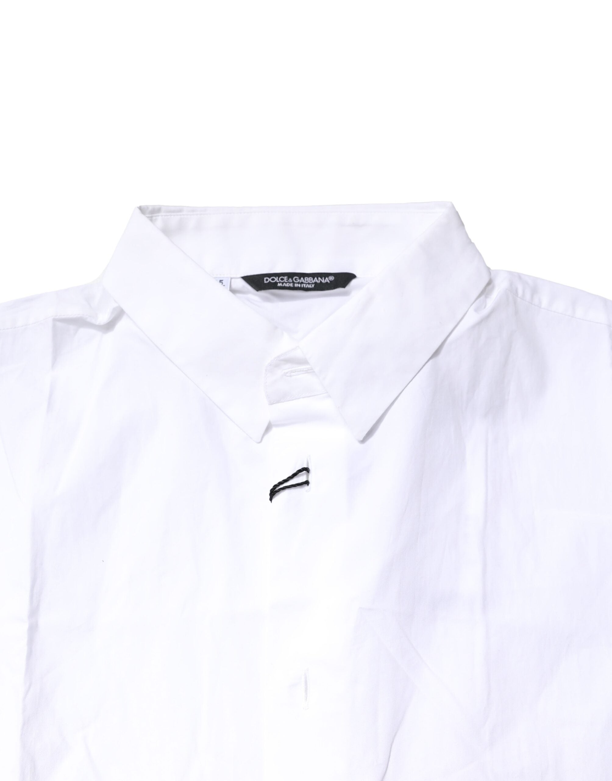 Dolce & Gabbana Weißes Baumwoll-Poloshirt mit Knopfleiste für Männer