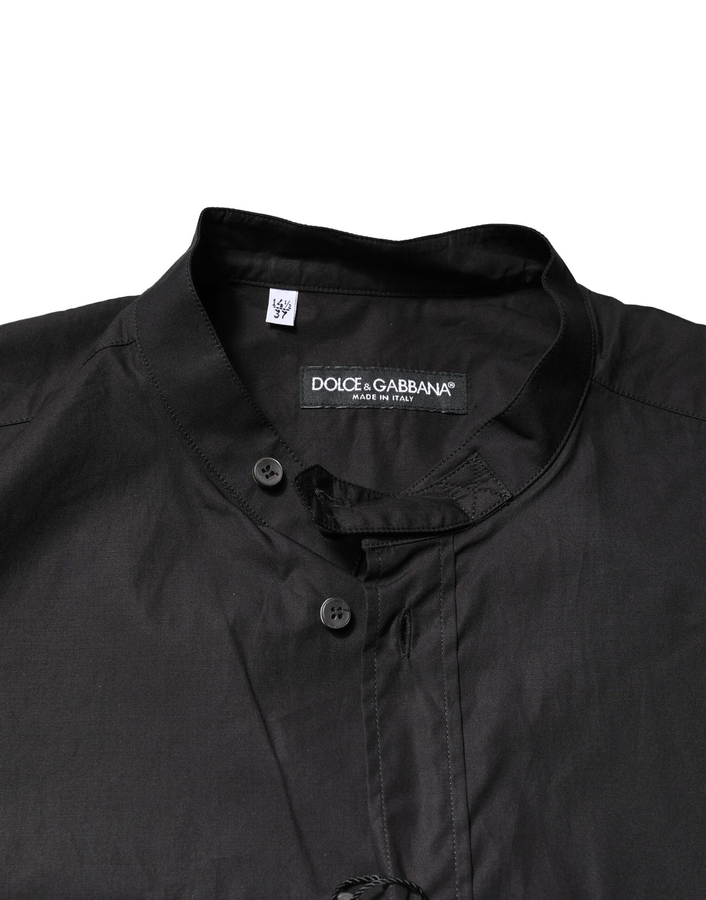 Dolce & Gabbana Schwarzes Button Down Hemd aus Baumwolle für Männer