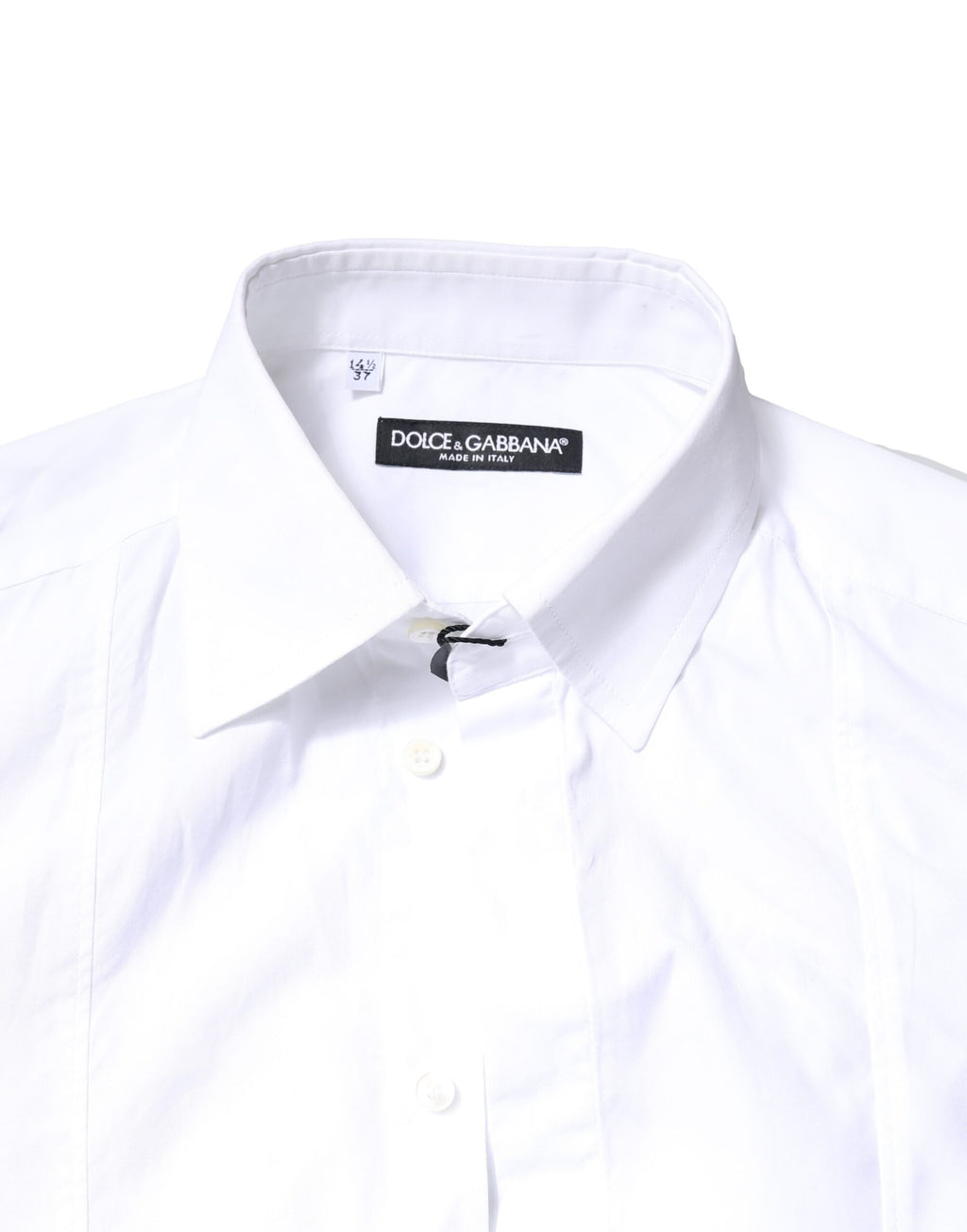 Dolce & Gabbana Weißes Baumwollhemd mit langen Ärmeln für formelle Anlässe
