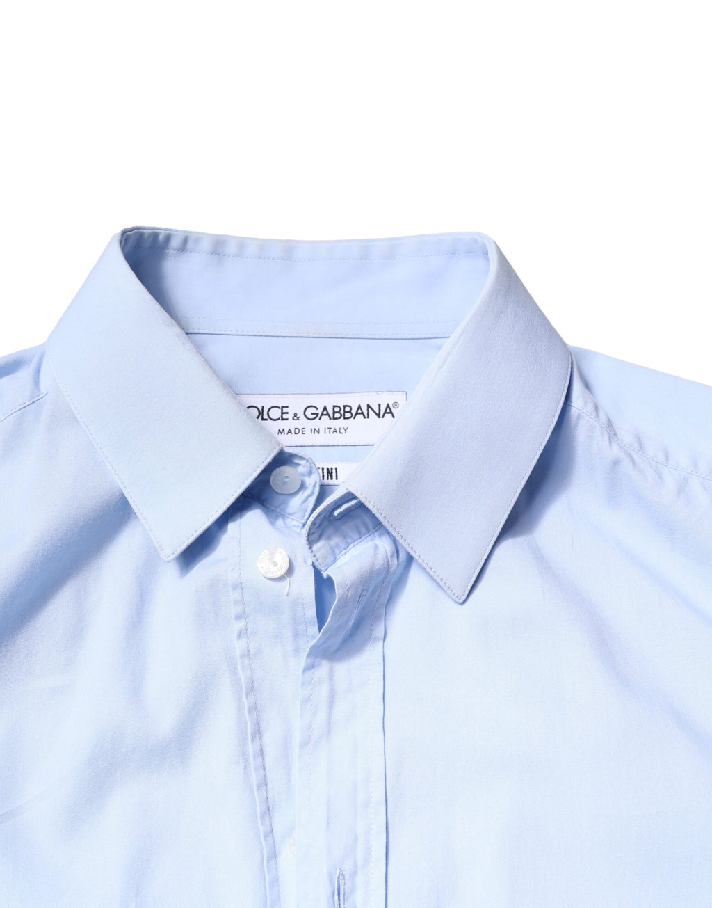 Dolce & Gabbana Hellblaues Hemd aus Baumwolle MARTINI Formal Dress Shirt