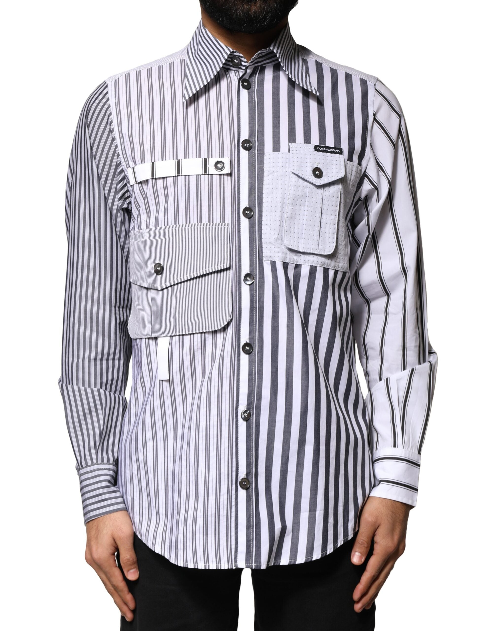 Dolce & Gabbana Mehrfarbig gestreiftes Button Down Freizeithemd