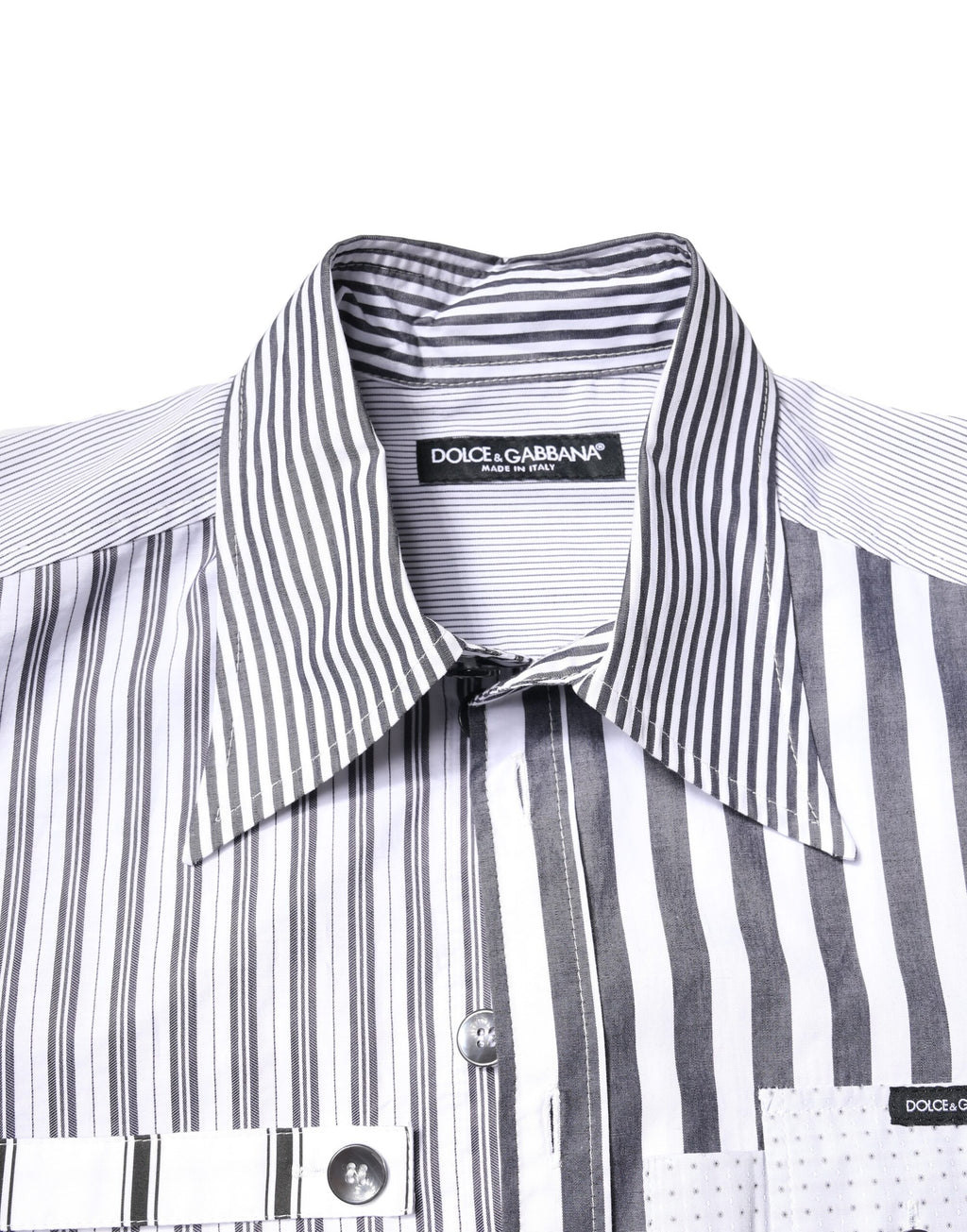 Dolce & Gabbana Mehrfarbig gestreiftes Button Down Freizeithemd